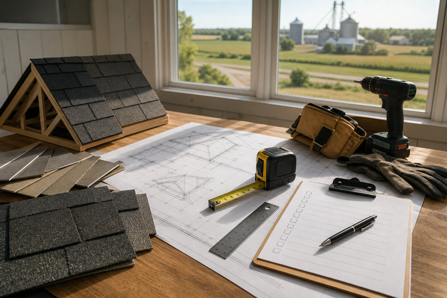 Planning Your Roofing Project editorial illustration