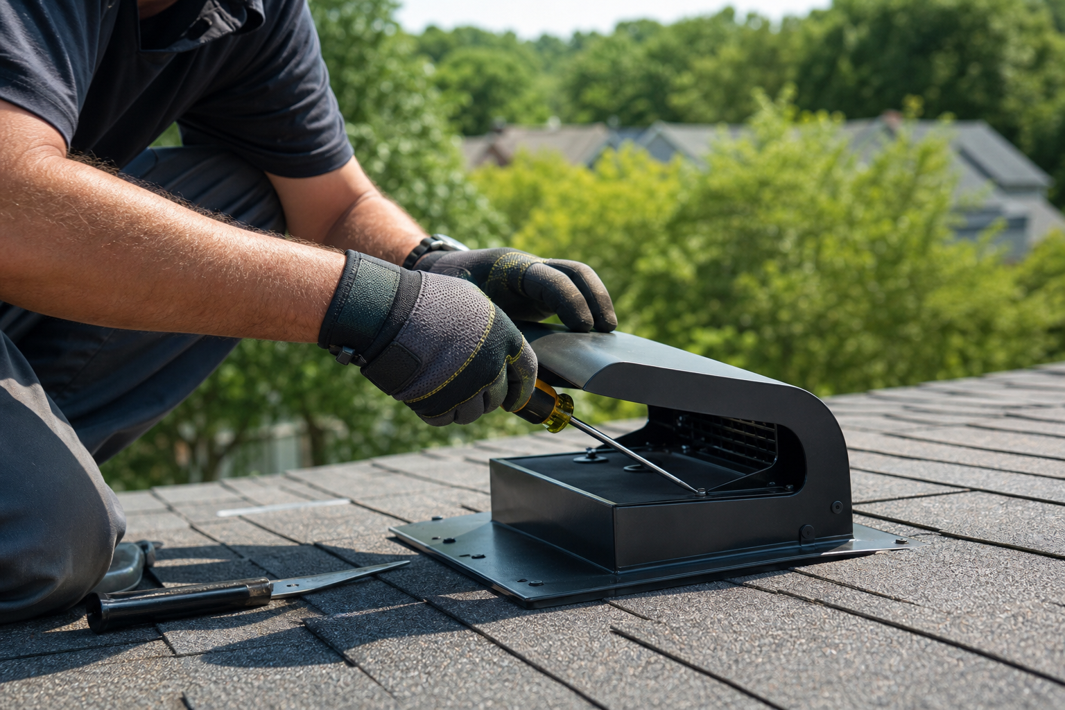 Storm damage roof repair in Elgin